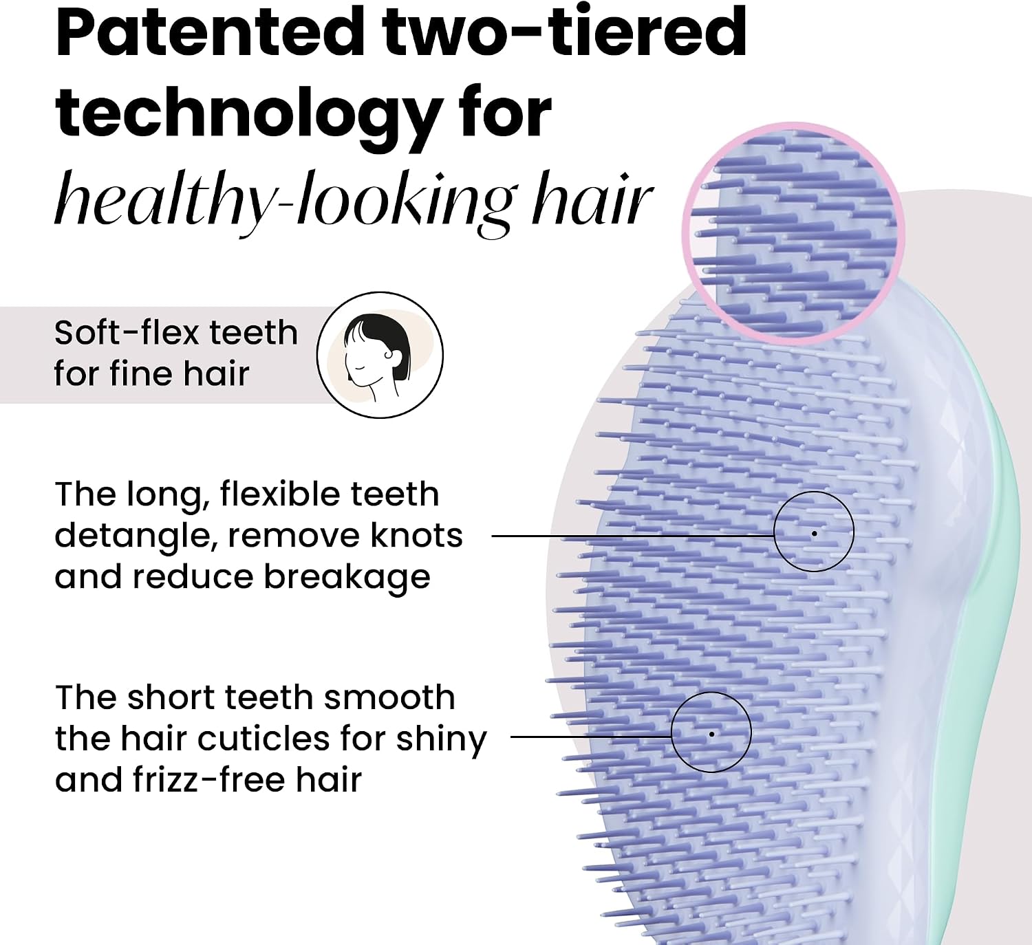 Detalle 2 de Tangle Teezer Ultimate Detangler Cepillo para Cabello Fino 💆♀