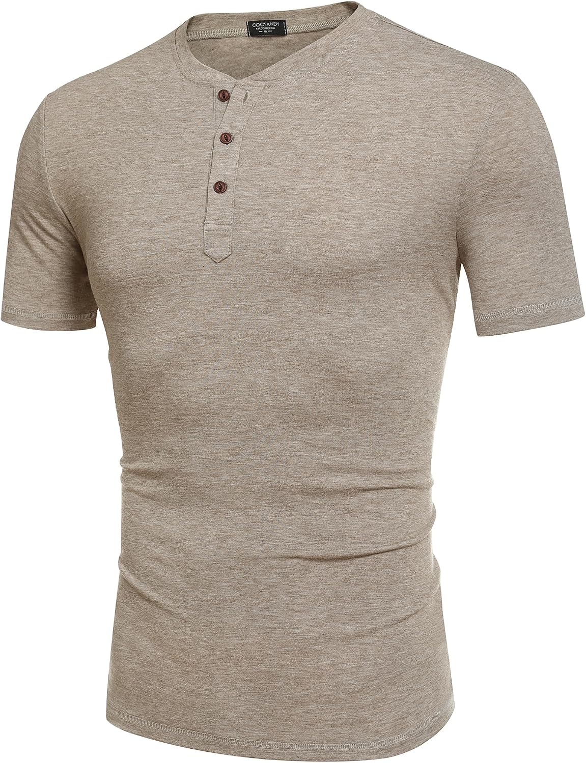 Thumbnail 6 de COOFANDY Men's Henley Short Sleeve Shirt: Casual Summer Basic T for Everyday Style