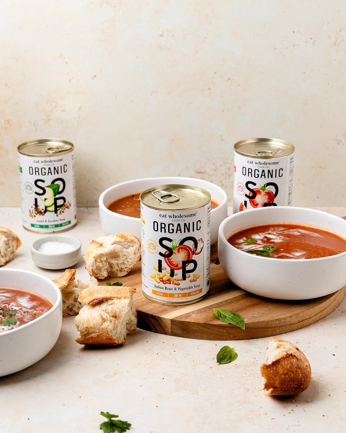 Detalle 1 de Eat Wholesome Organic Italian Bean and Vegetable Soup 398 ml