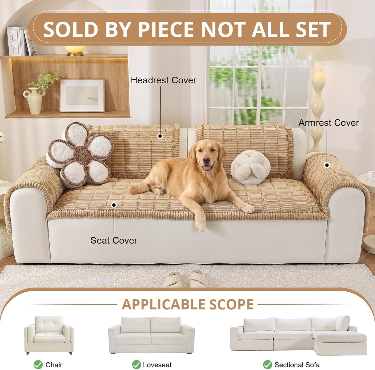 Detalle 2 de OstepDecor Couch Arm Covers 20"x24" 🛋