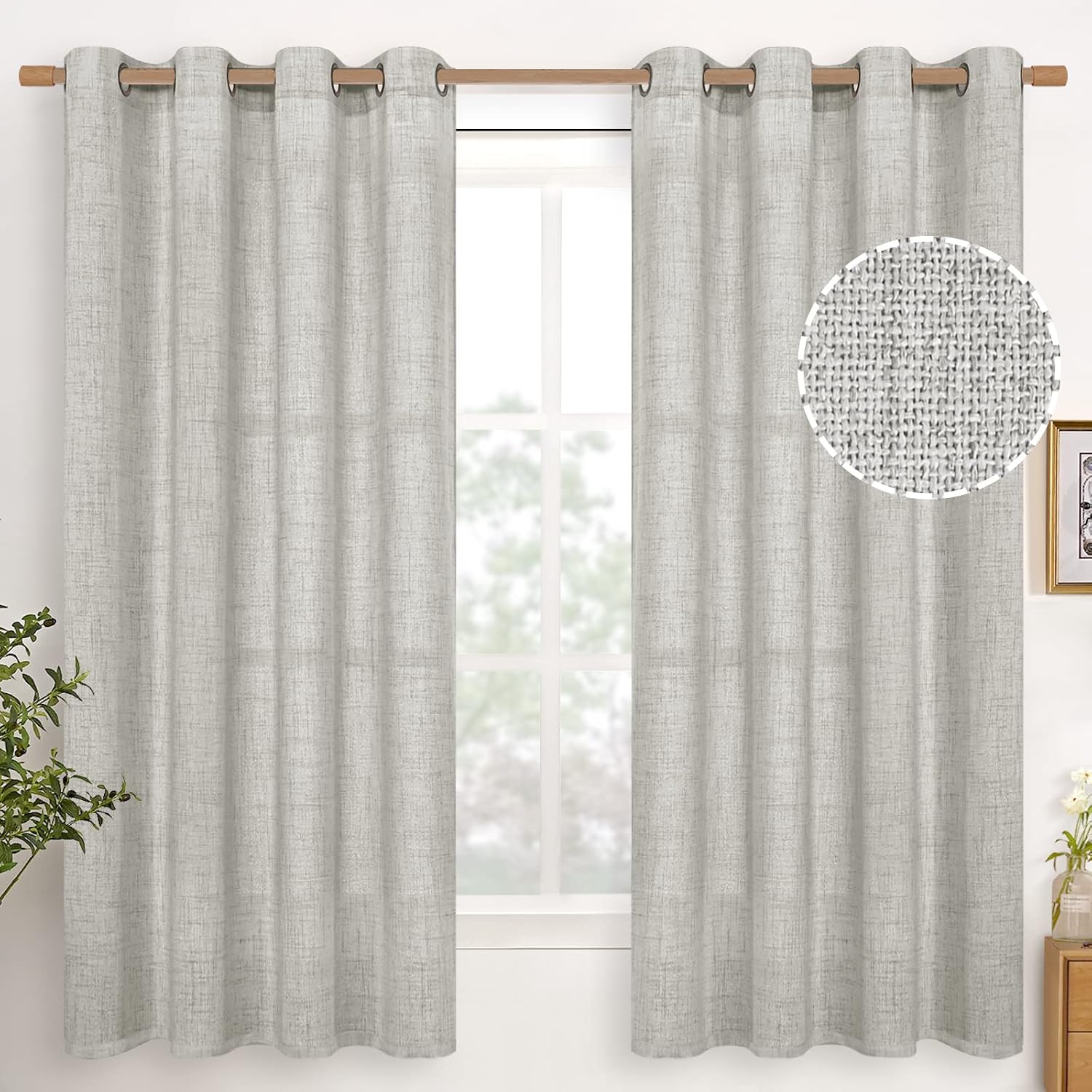 Detalle de YoungsTex Curtains 52 x 63 Inch