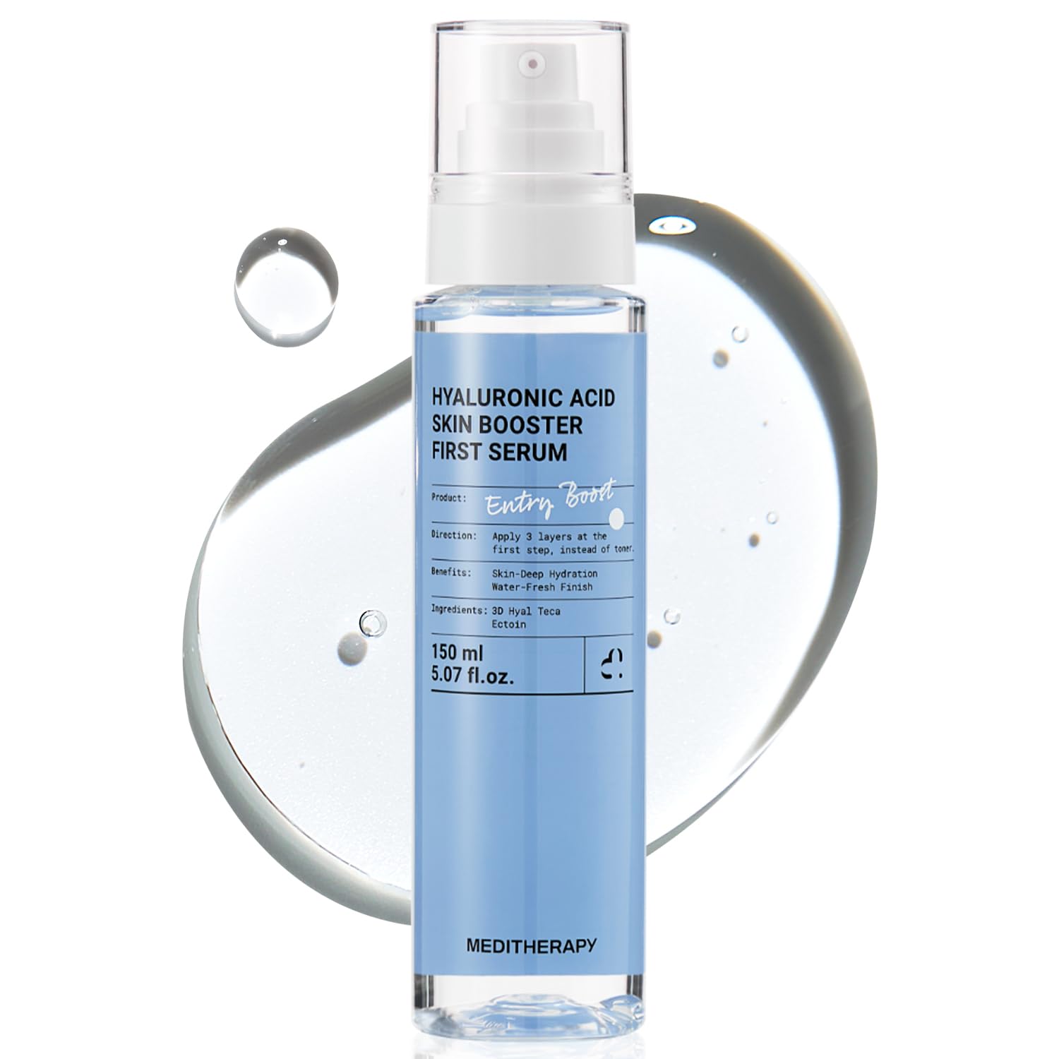 Detalle de Meditherapy Hyaluronic Acid Serum XXL 150ml (5.07 fl.oz.) – Ultra Hydrating, Non-Sticky Anti-Aging Face Serum