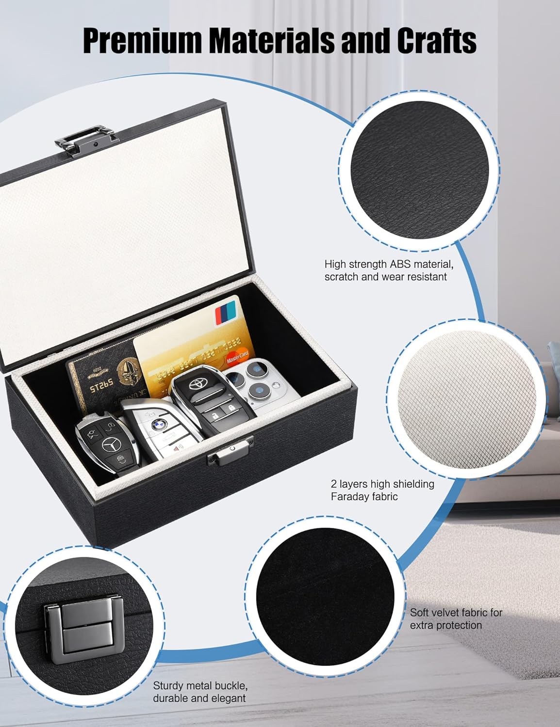 Thumbnail 5 de WHonor Faraday Box 15‑key RFID blocker