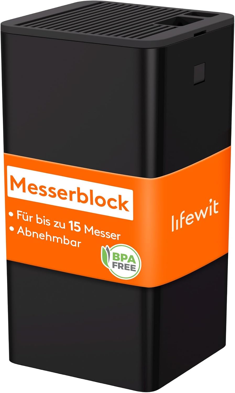 Detalle de Lifewit Messerblock ohne Messer – kompakter Messerhalter mit Platz für bis zu 15 Klingen