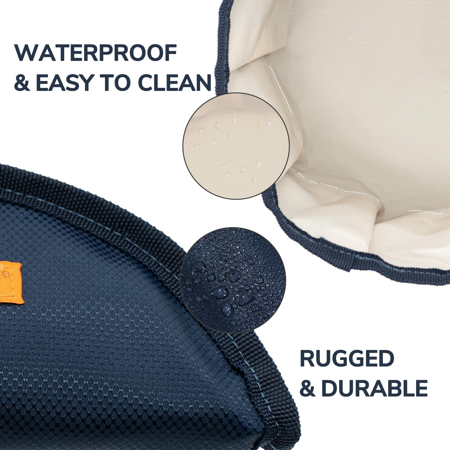 Detalle 2 de LumoLeaf Collapsible Dog Travel Bowls (Large) – Lightweight foldable food & water bowls with zipper and carabiner