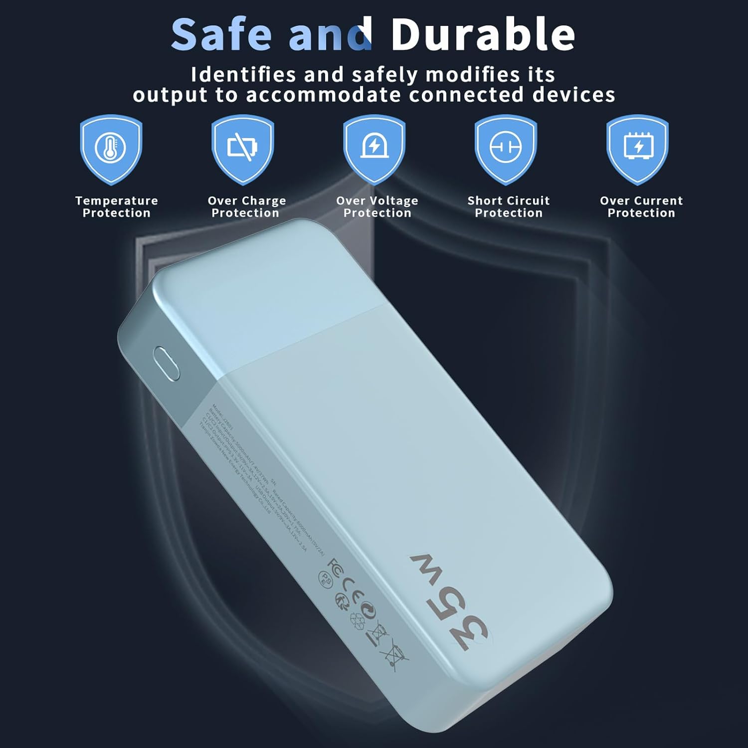 Thumbnail 5 de Nobis Power Bank 20000 mAh avec charge rapide 35 W et écran numérique