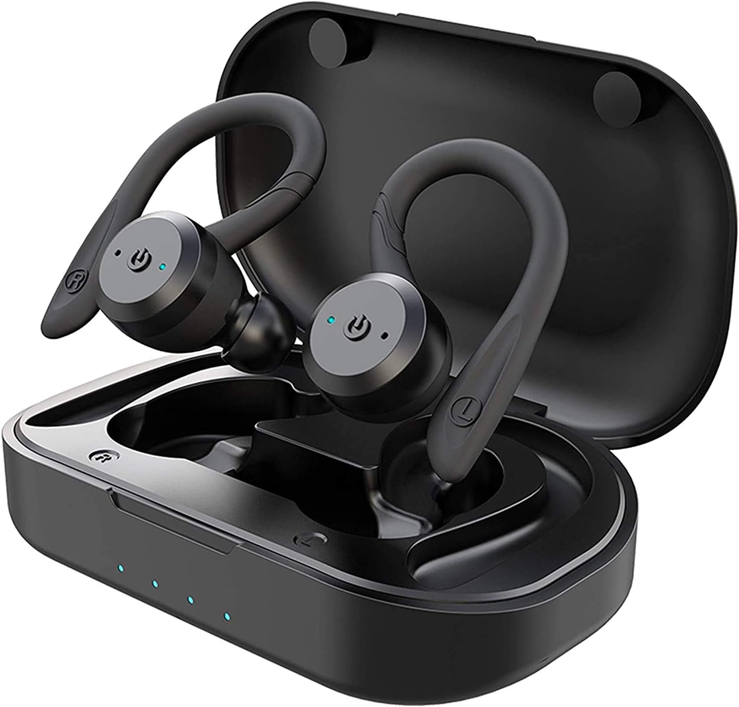 Detalle de TIE TBE1018 Bluetooth In-Ear Ohrhörer – Sportkopfhörer mit Powerbank (Schwarz)