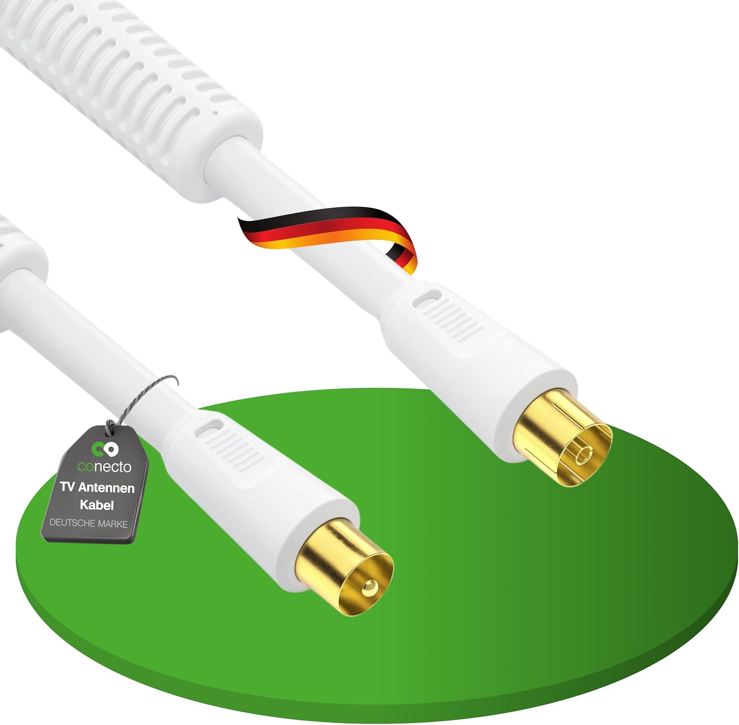 Detalle de conecto Koaxialkabel TV 20 m 4fach geschirmt