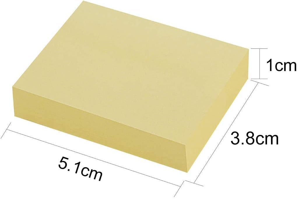 Detalle 2 de ZCZN Foglietti Adesivi Colorati Super Sticky Notes 100 pezzi x 30 blocchi – Giallo Chiaro, 51x38 mm