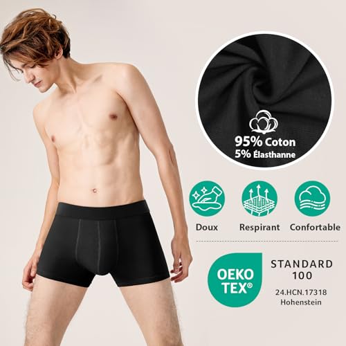 Detalle 2 de QINCAO boxers homme en coton