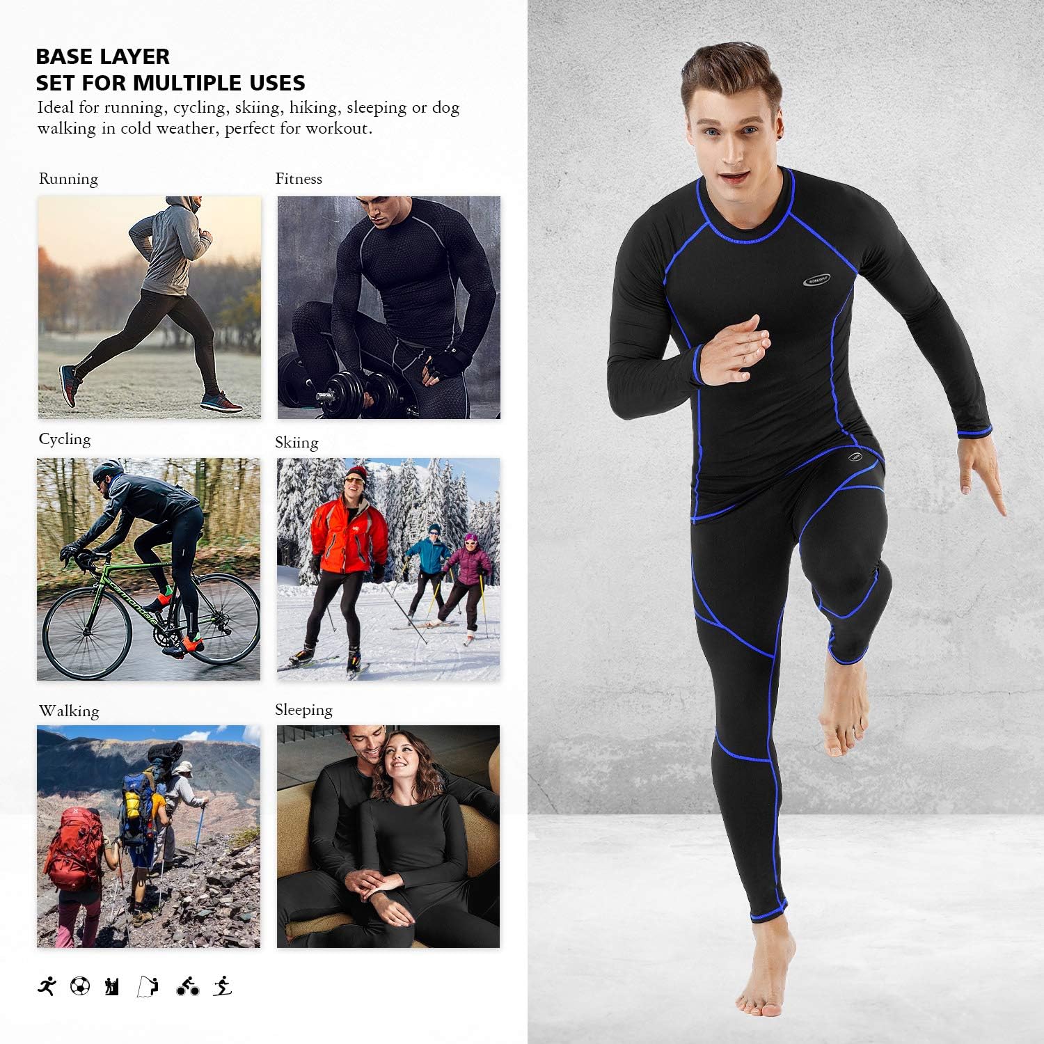 Detalle de MOBIUSPHY Thermounterwäsche Herren Thermo-Set