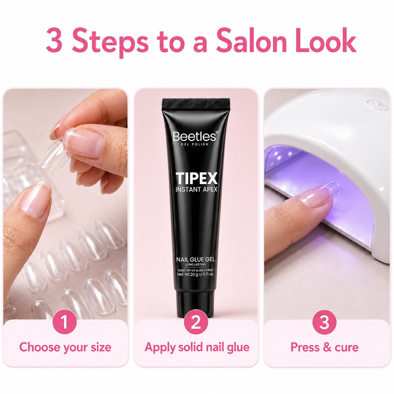 Thumbnail 6 de Beetles Tipex Lite Nail Tips 96pcs ๐