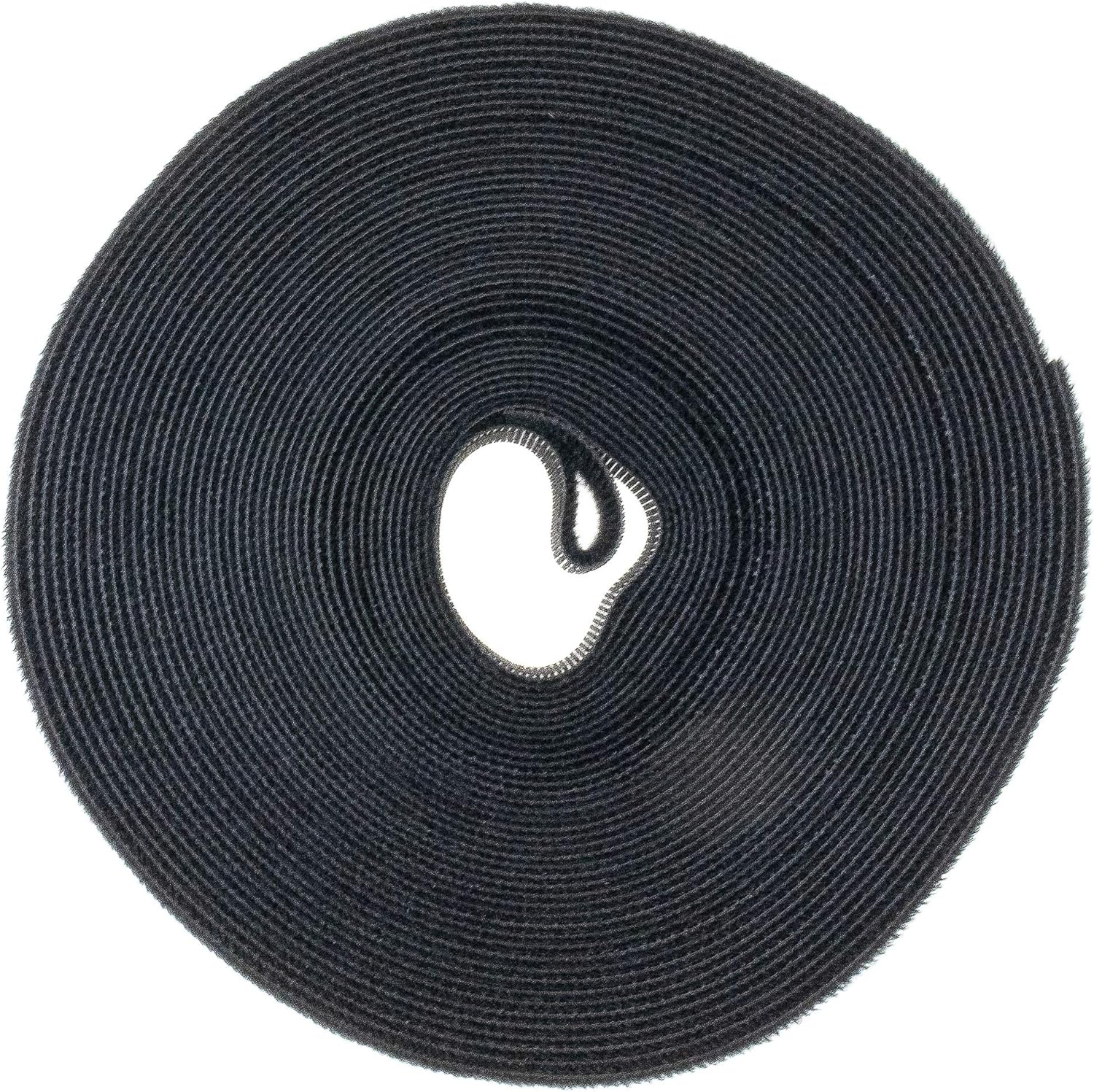 Detalle de Klett-Kabelbinder 20 mm x 10 m – Klettband für Kabel, zuschneidbar, Schwarz