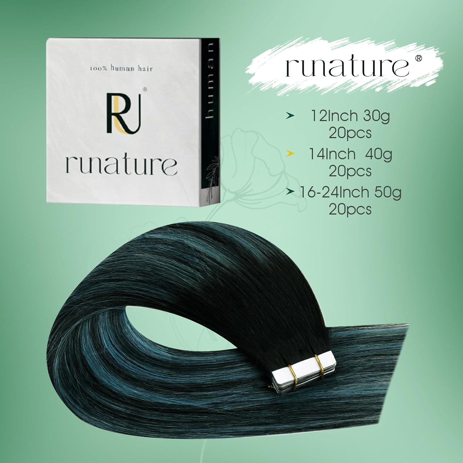 Thumbnail 4 de RUNATURE Tape-In Hair Extensions, 16-Inch