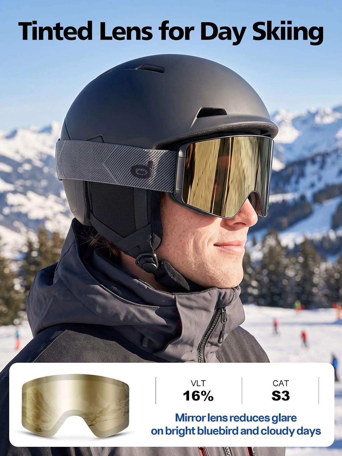 Detalle 2 de Odoland Ski Goggles Frameless 170° View