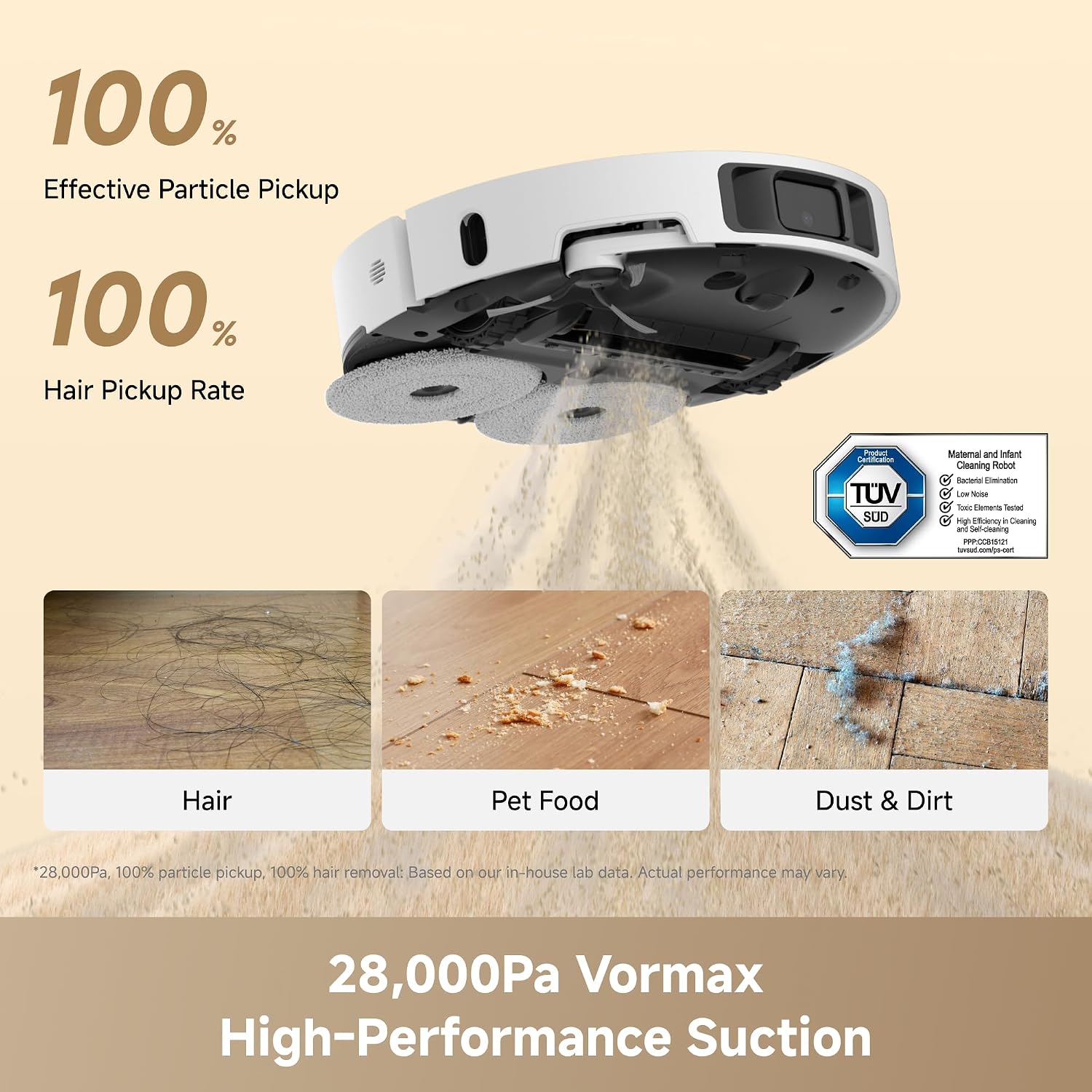 Detalle de Dreame L50 Ultra AE Robot Vacuum and Mop: Deep Cleaning, Self-Cleaning Mop System and Auto-Empty Dock