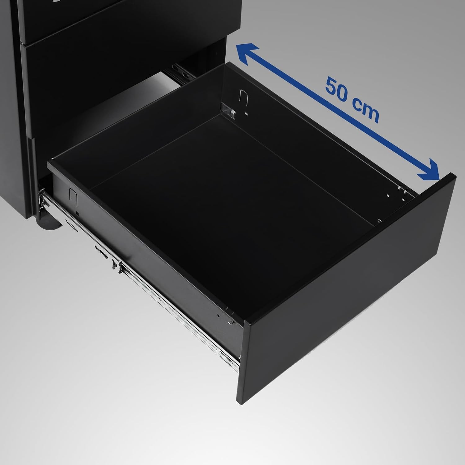 Thumbnail 4 de SONGMICS Schubladenschrank OFC63BK als abschließbarer Rollcontainer mit 3 Schubladen (45 x 39 x 54 cm)