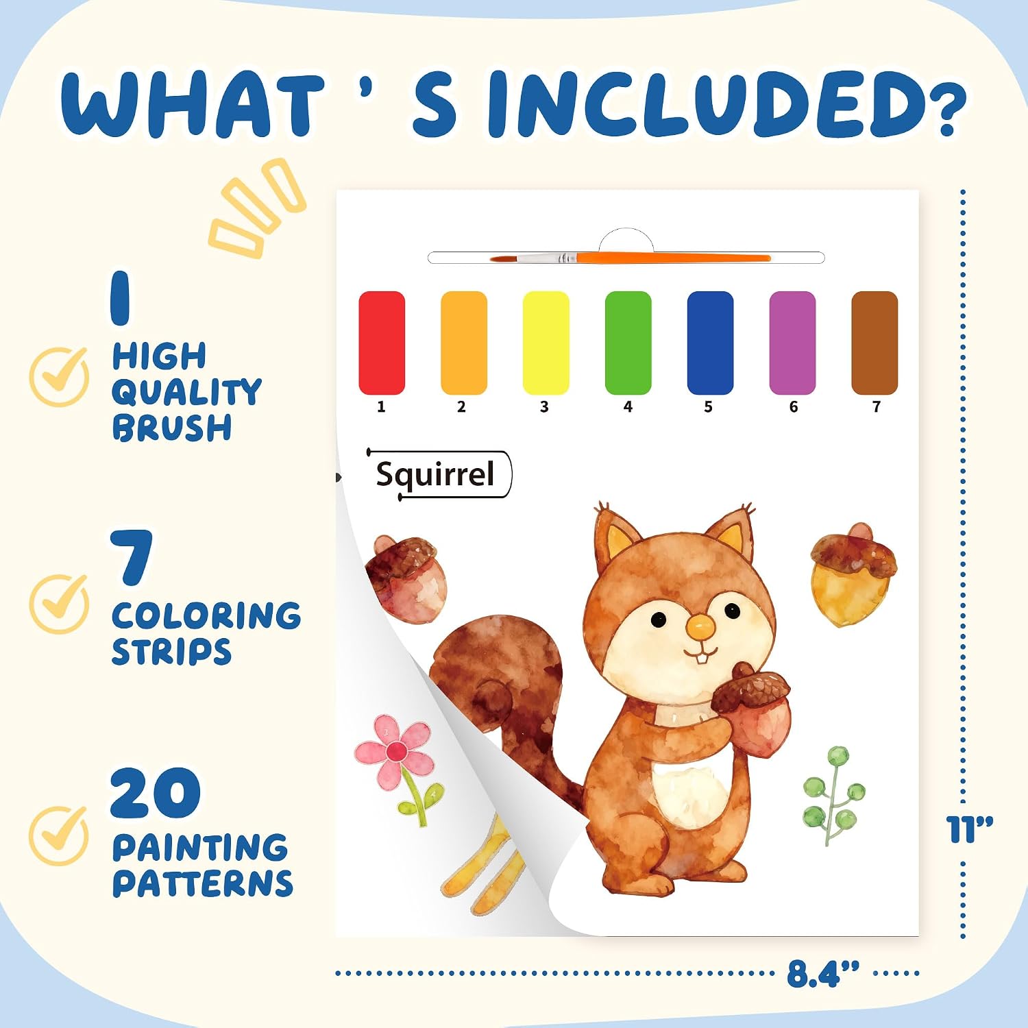 Thumbnail 1 de Water colour book for kids, 20 pages