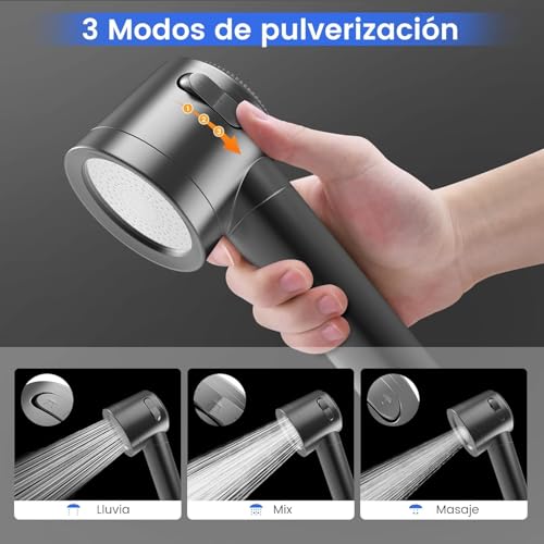Detalle de MEKO Cabezal de Ducha con Filtro de 15 Pasos y 3 Modos de Pulverización