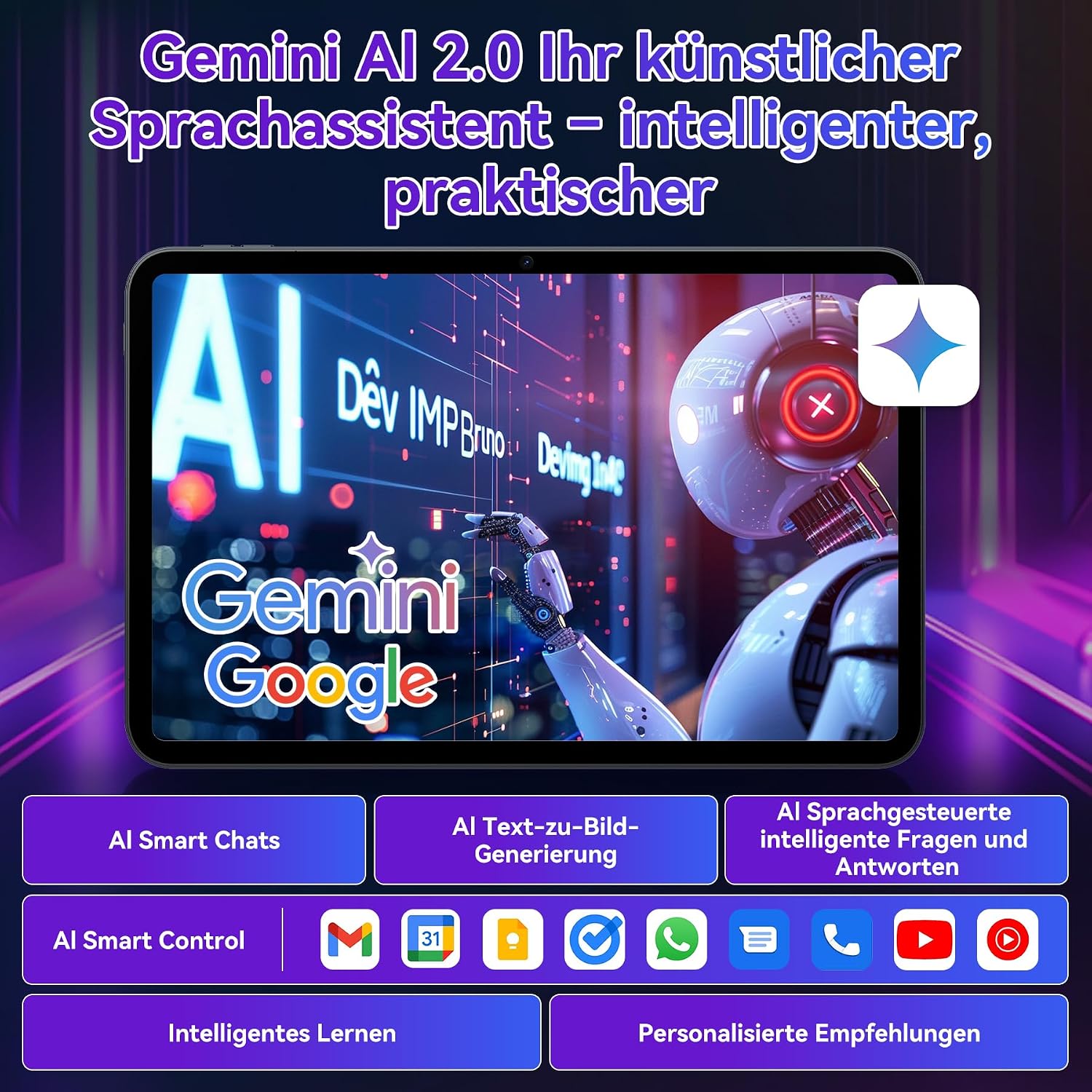 Thumbnail 4 de TABWEE T60 Pro Tablet 13,4 Zoll (Android 15) mit 120Hz-Display, 24GB RAM/256GB Speicher, 5G/WLAN, inkl. Tastatur & Stift