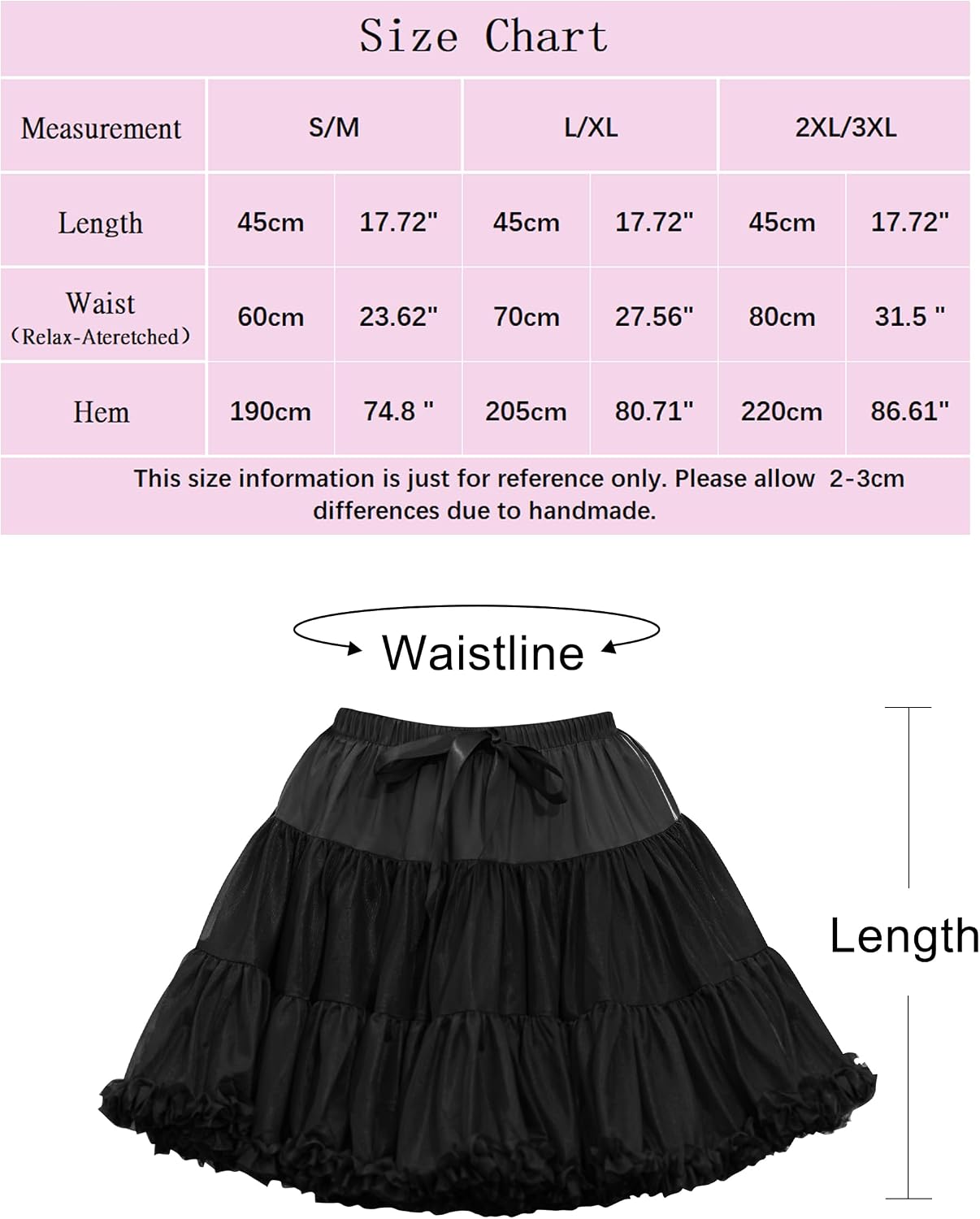 Thumbnail 5 de Wikoan Jupon sous robe années 50 en tulle – Petticoat A-line rockabilly (S à XXL)