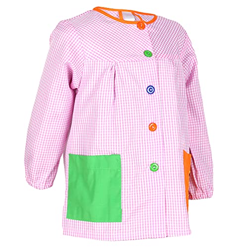 Thumbnail 2 de Bata escolar Etrexonline Rosa para Infantil 3-4 años (Talla 2) con botones