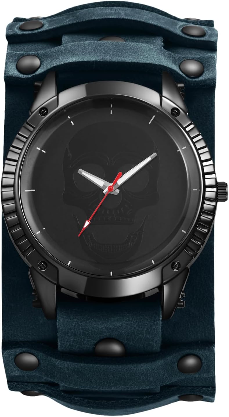 Thumbnail 6 de OIDEA Herren-Armbanduhr im Steampunk-Look mit Echlederarmband und Quarzwerk