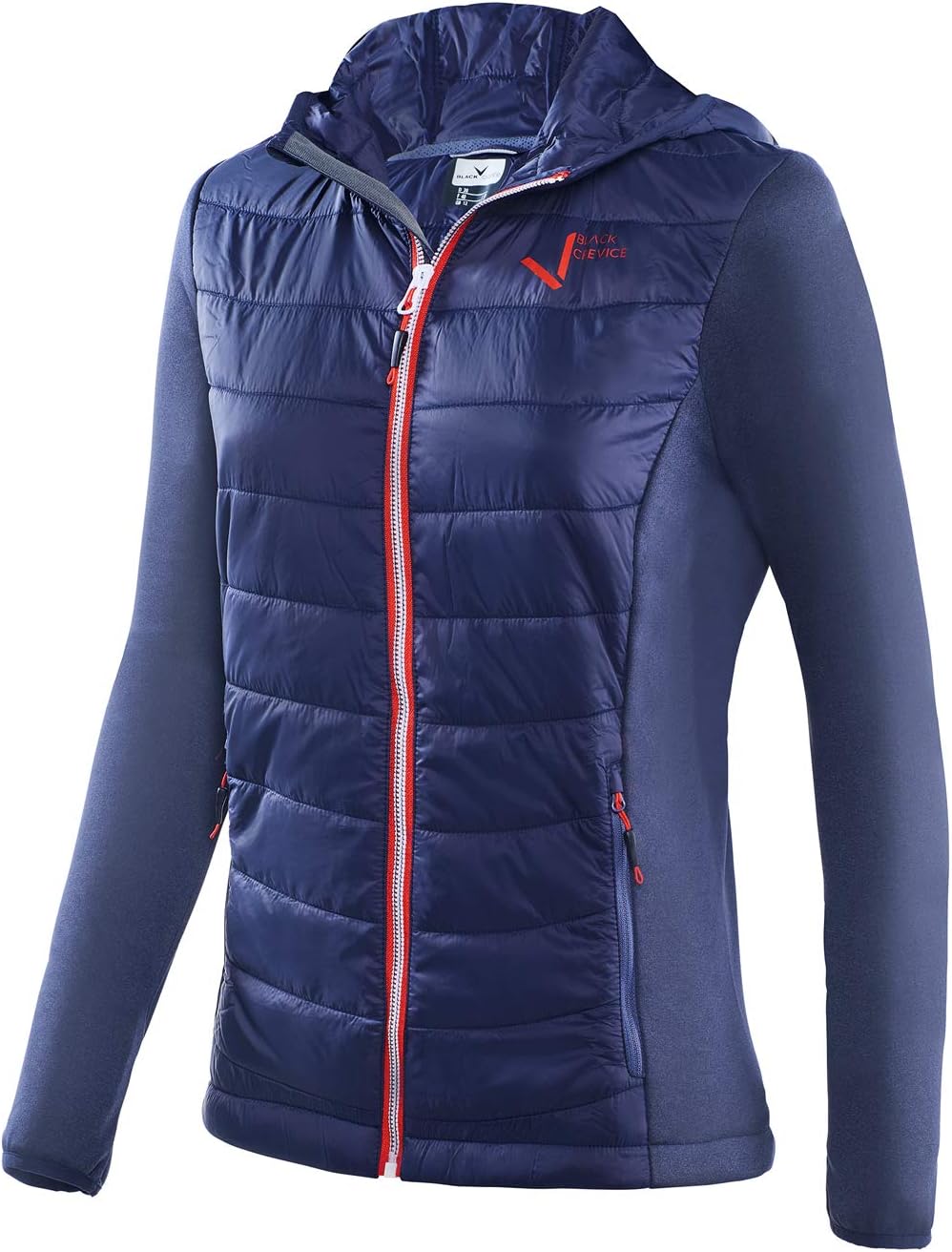 Detalle de Black Crevice Damen Hybrid Kapuzenjacke Giacca ibrida per donna