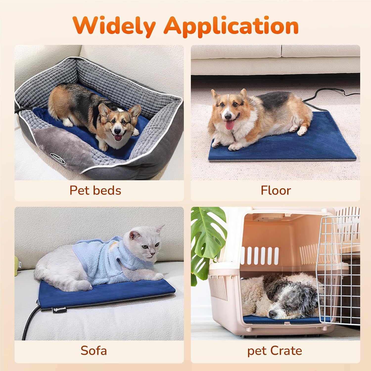 Thumbnail 6 de Pecute Dog Heat Pad M 40x50cm heated pet bed