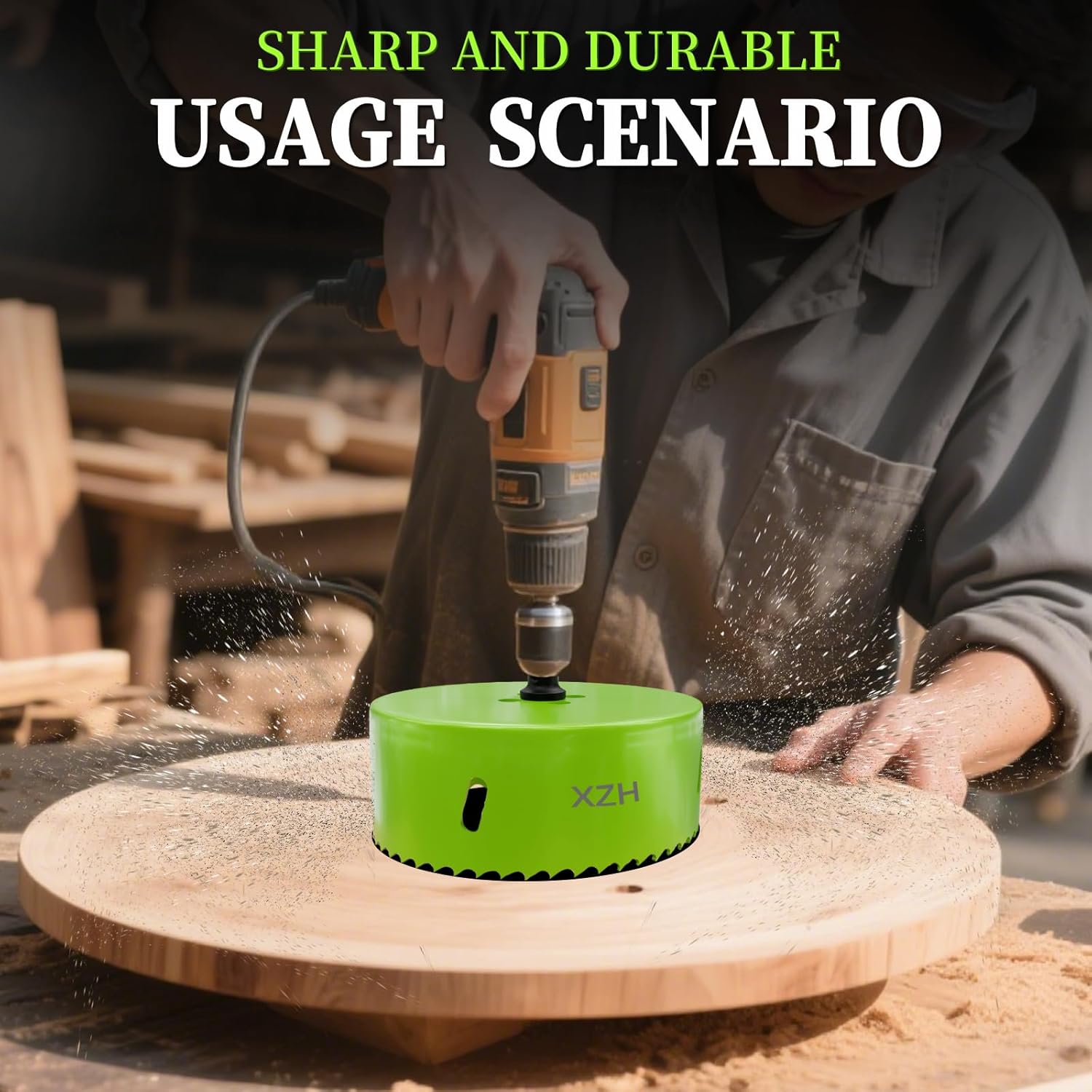 Thumbnail 6 de XZH 60mm Bi-Metal Hole Saw Kit with Arbor & Pilot Bit (for downlights, DIY and light metal work)