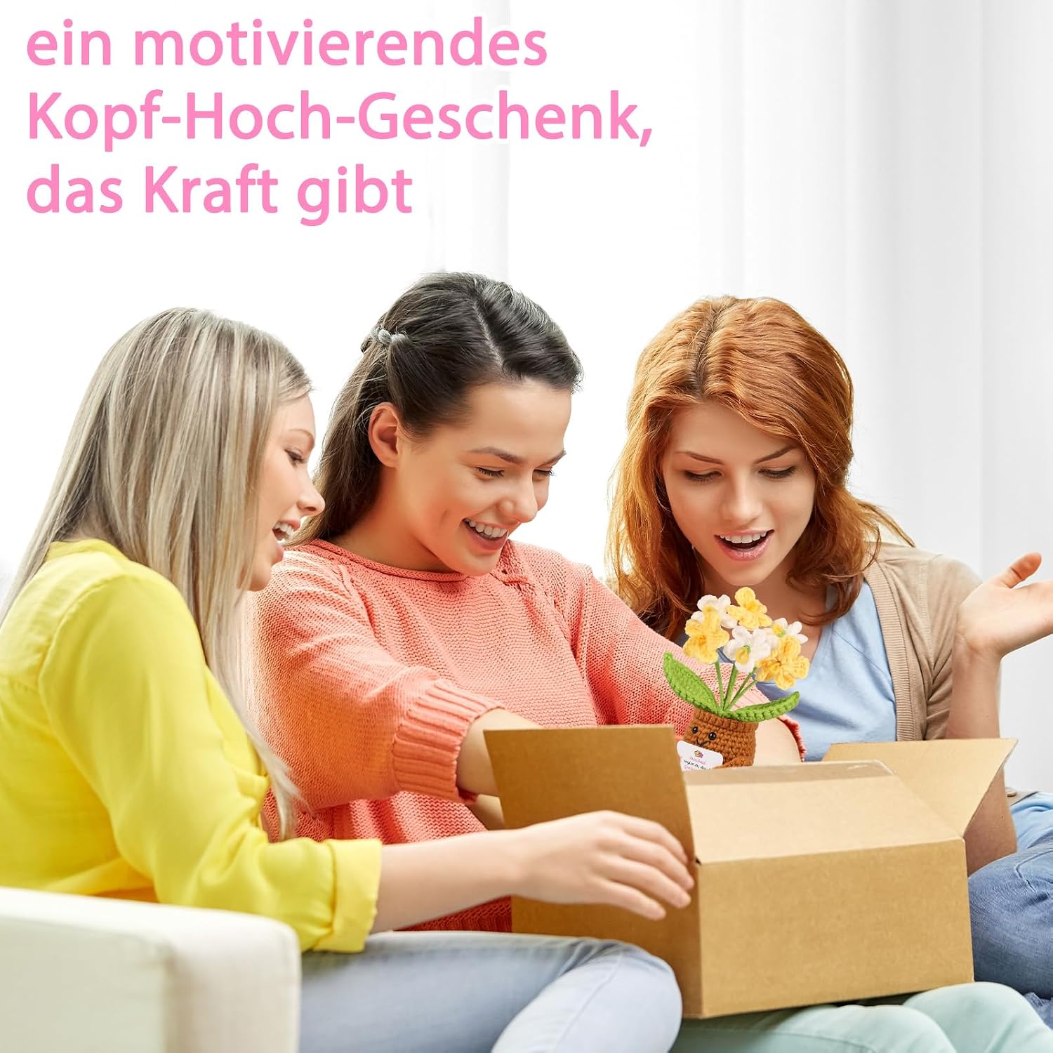 Detalle 1 de Gestricktes Vergissmeinnicht als Glücksbringer