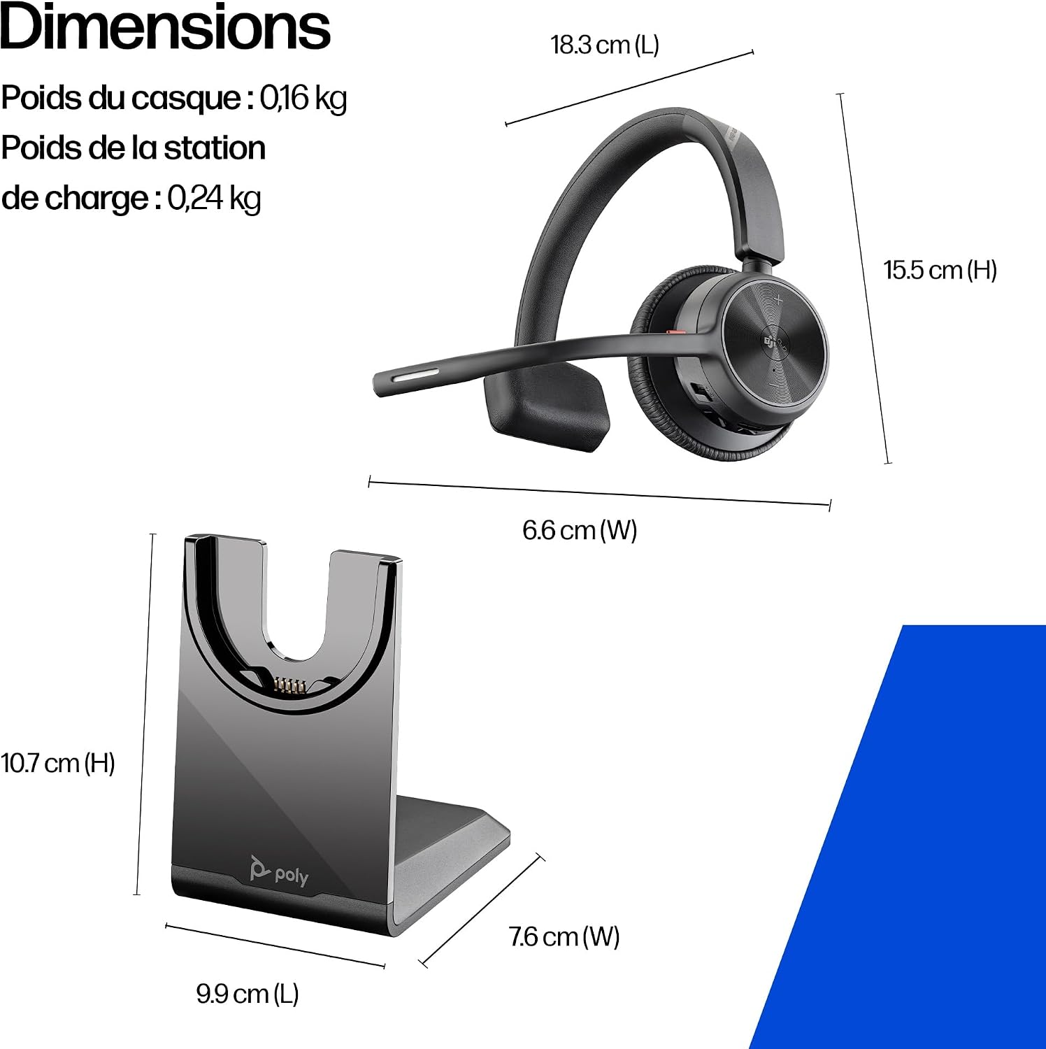 Thumbnail 5 de Poly Voyager 4310 UC micro-casque 24 h