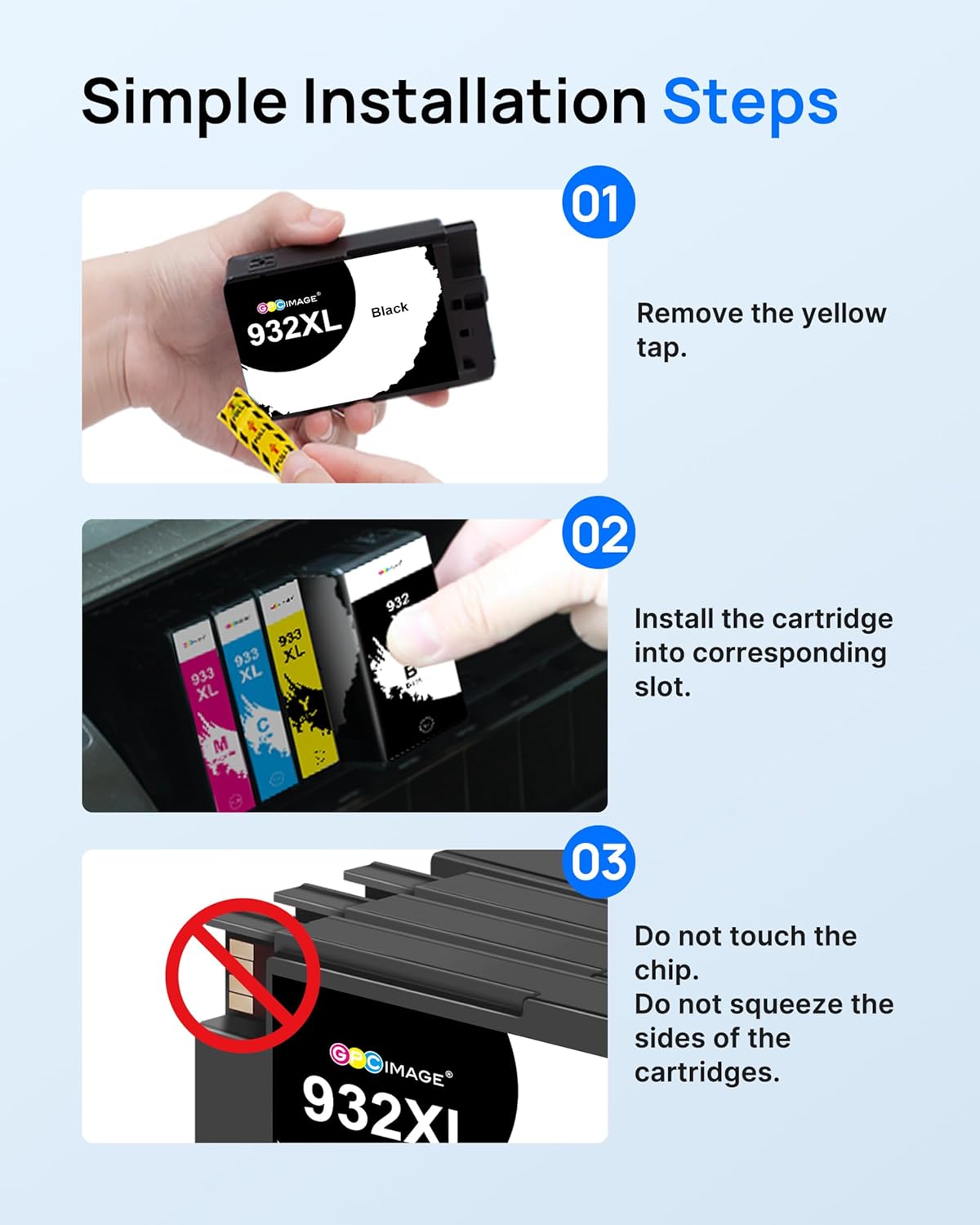 Thumbnail 6 de GPC Image 932XL & 933XL Compatible Ink Cartridges 4-Pack (Black, Cyan, Magenta, Yellow)
