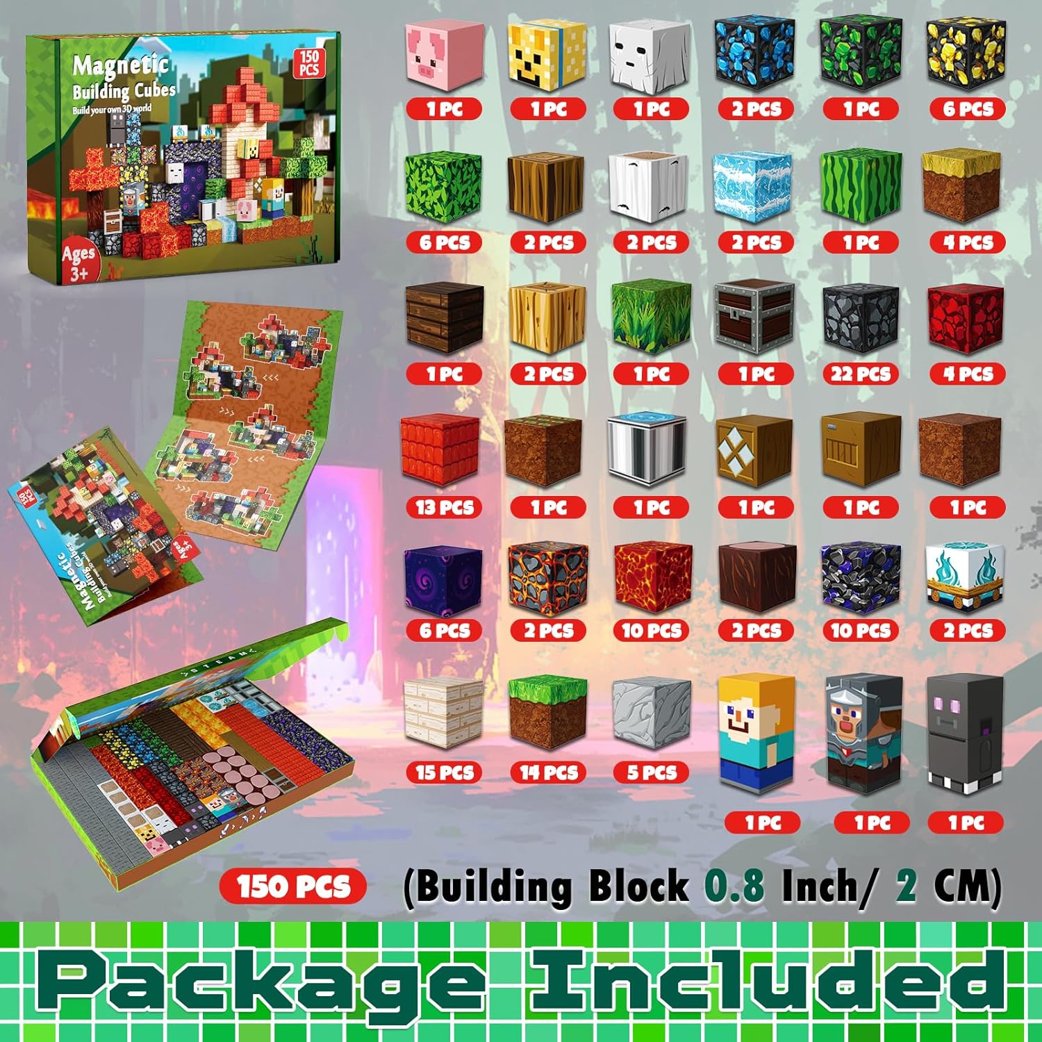 Detalle 2 de Magneverse 150 PCS Magnetic Blocks 🧩