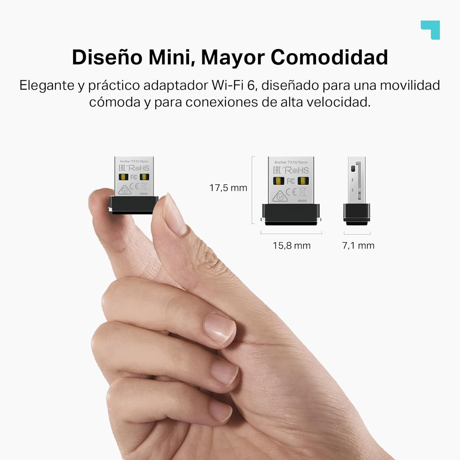 Thumbnail 5 de TP-Link Archer TX1U Nano Wi‑Fi 6 AX300 286 Mbps para PC 📶