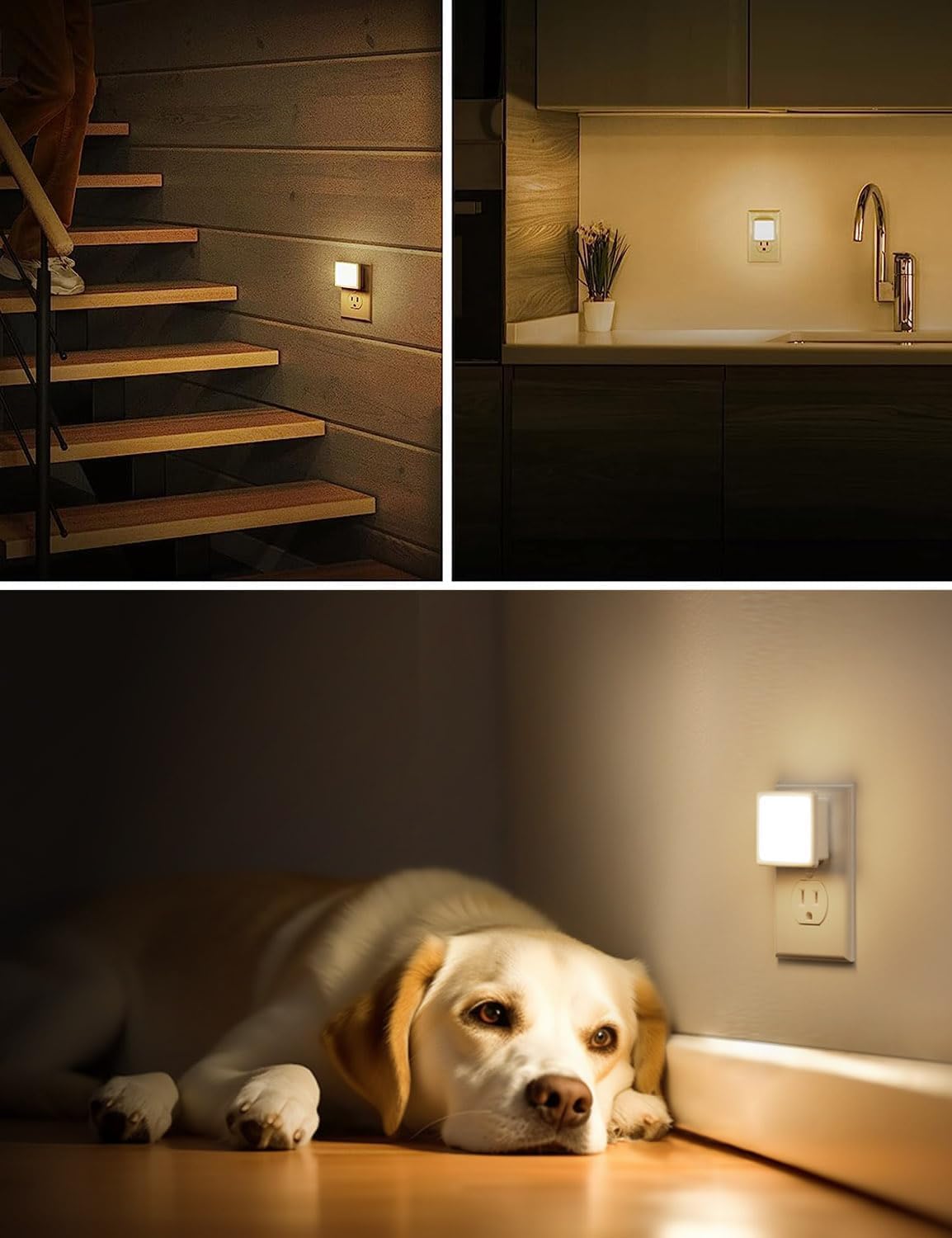 Thumbnail 6 de L LOHAS LED Plug-In Night Lights, 3000K Soft White, Dusk-to-Dawn Sensor, 2-Pack