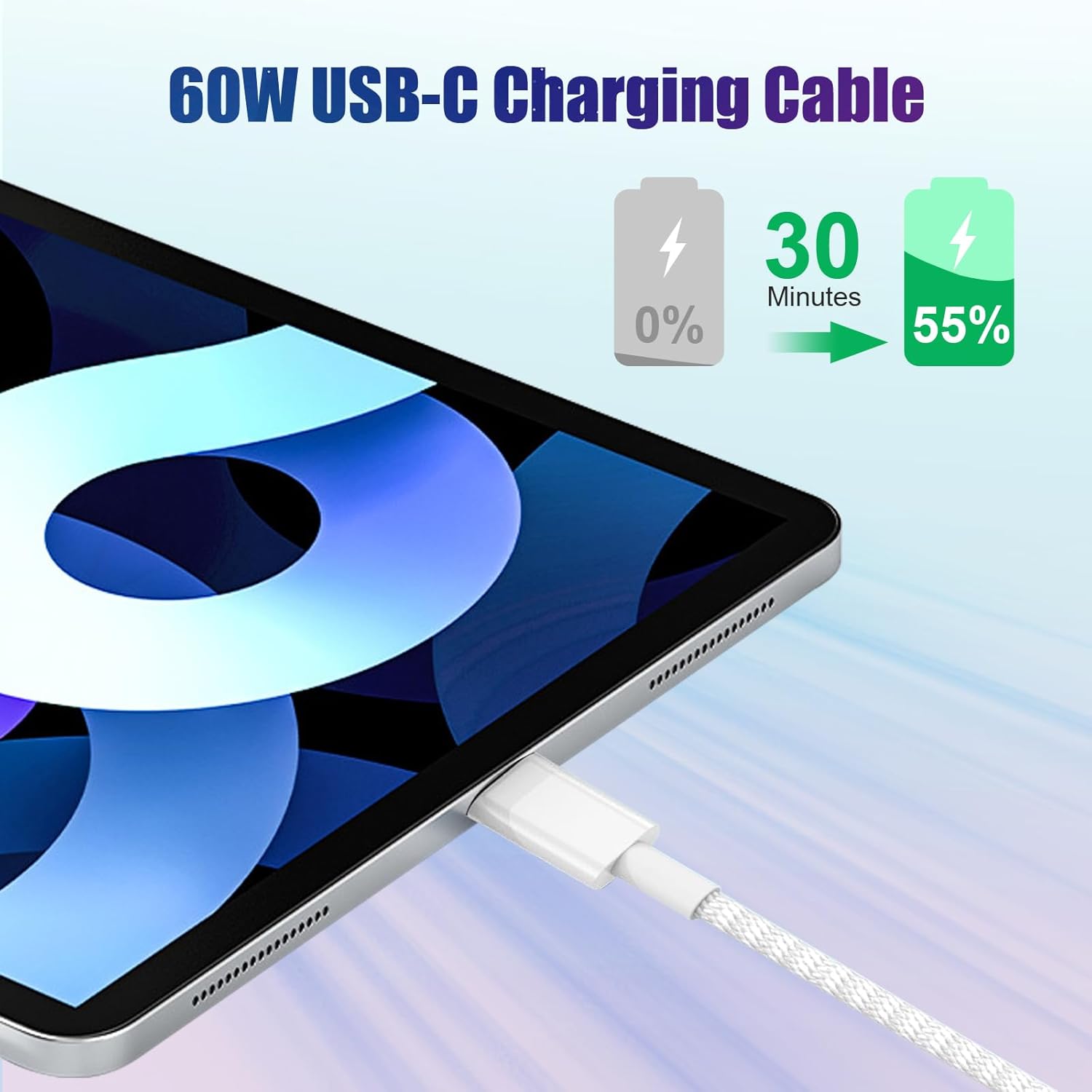 Detalle 1 de USB-C auf USB-C Kabel 3m 60W 2er-Pack