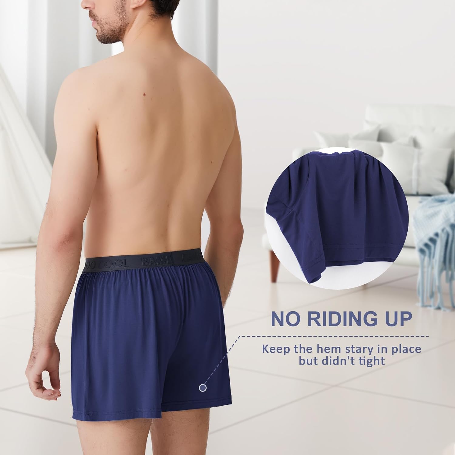 Detalle 1 de Bamboo Cool Mens Boxer Shorts 5-Pack