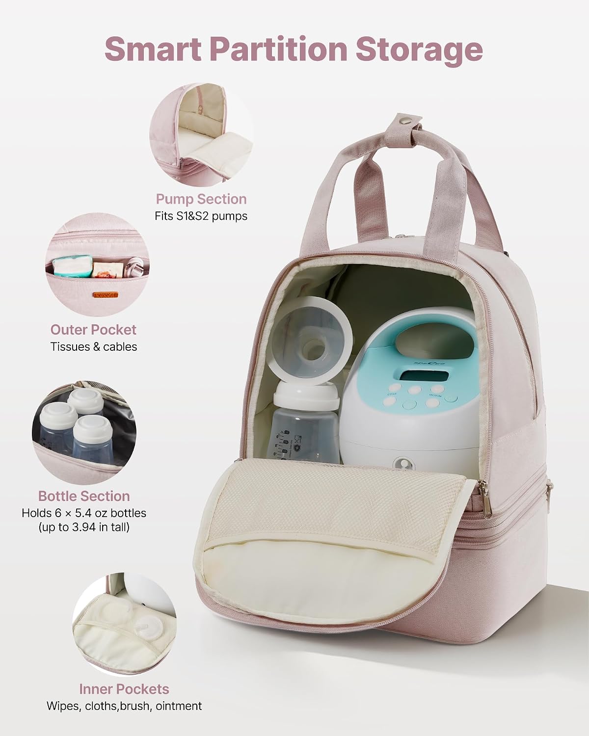 Detalle de VEVOR Breast Pump Backpack