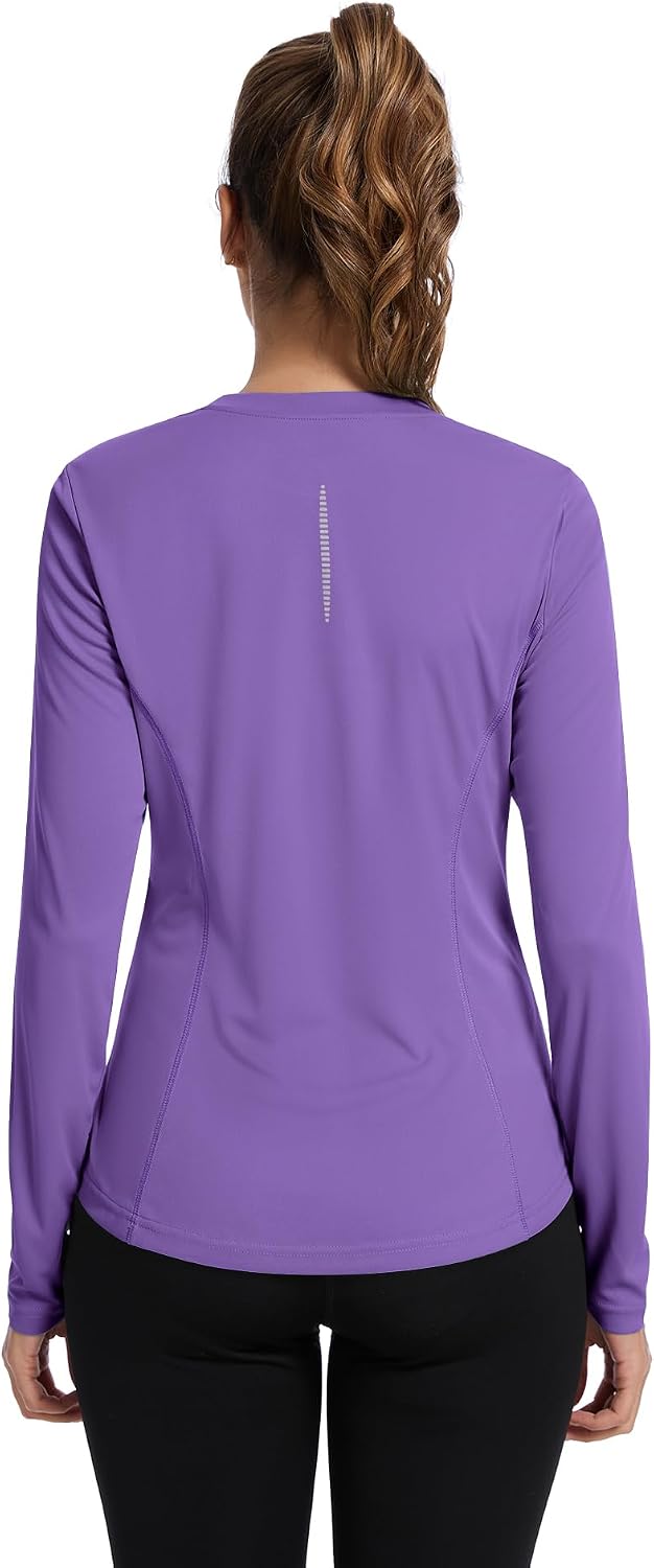 Detalle de Avoogue Women UPF 80+ UV Long Sleeve Shirt with Thumb Holes – Quick Dry Athletic Top
