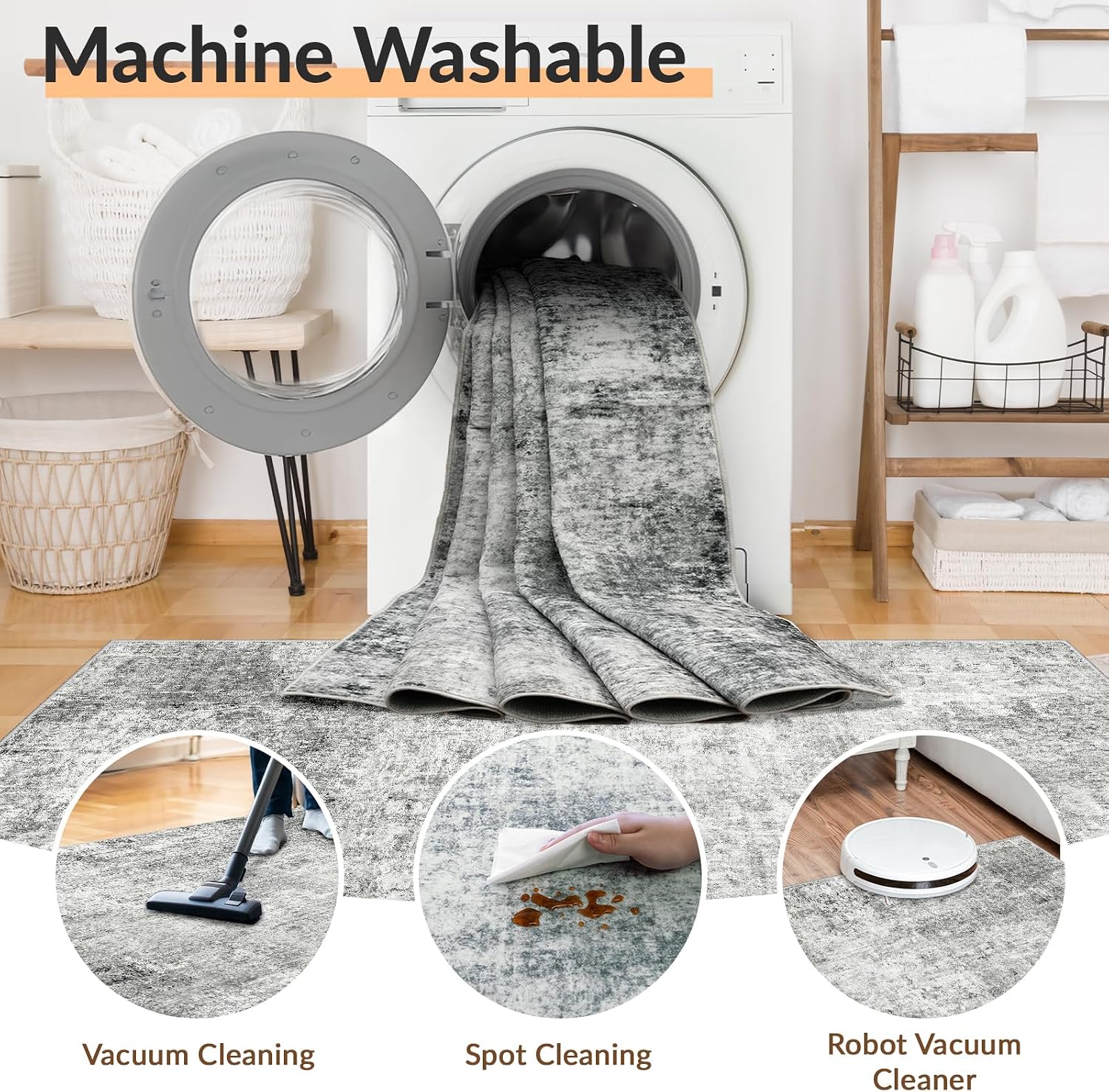 Detalle 2 de INOVADAY 240x300 cm washable rug