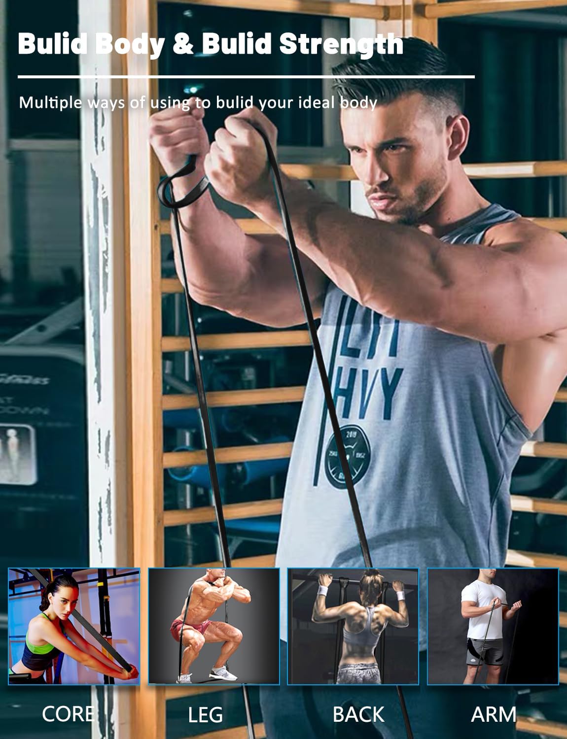 Detalle de ROSAPOAR Resistance Bands 5 Levels ๐