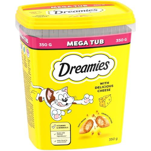Detalle de Dreamies Cheese Cat Treats 350g (Pack of 2): Crunchy Outside, Soft Centre