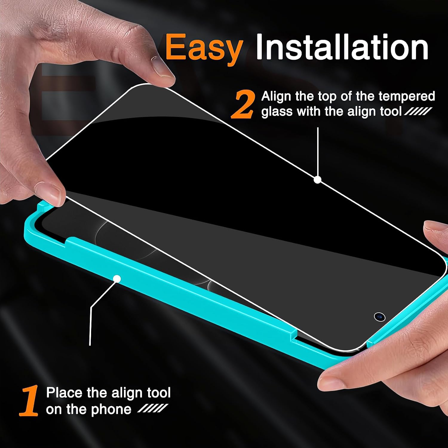 Detalle de Wiaocit iPhone 18 Pro Privacy Screen Protector, 9H Tempered Glass, 3+3 Pack