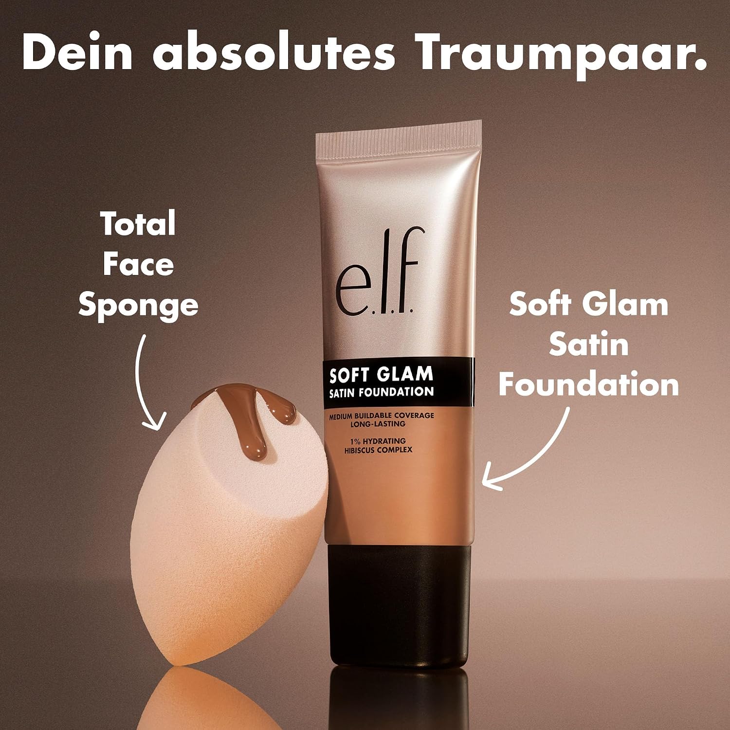 Thumbnail 3 de e.l.f. Soft Glam Foundation 62 Rich Warm – mittlere, aufbaubare Deckkraft mit seidig-mattem Finish
