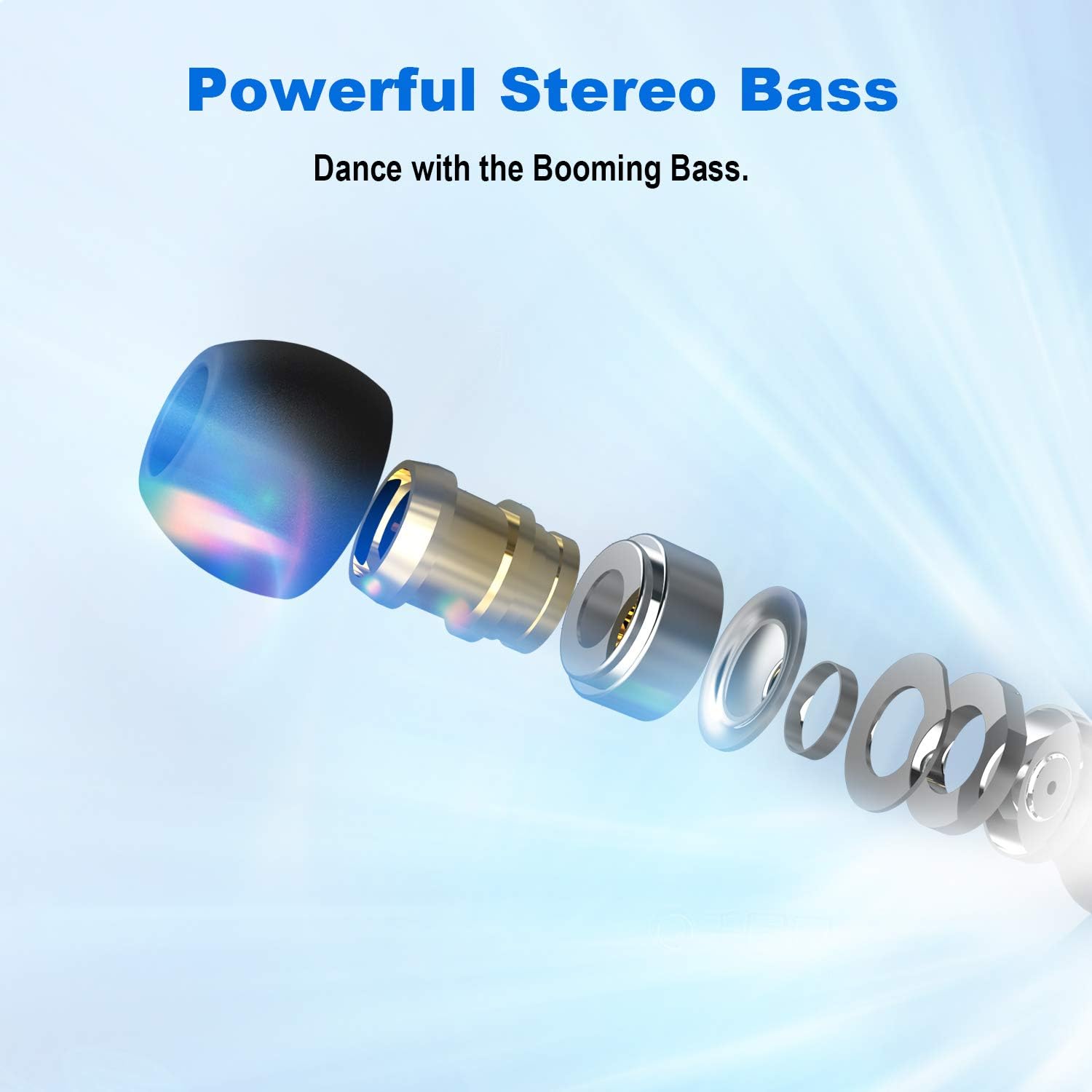 Detalle de YINYOO KBEAR KS1 Wired In-Ear Monitor Bass Earbuds (Detachable Cable)