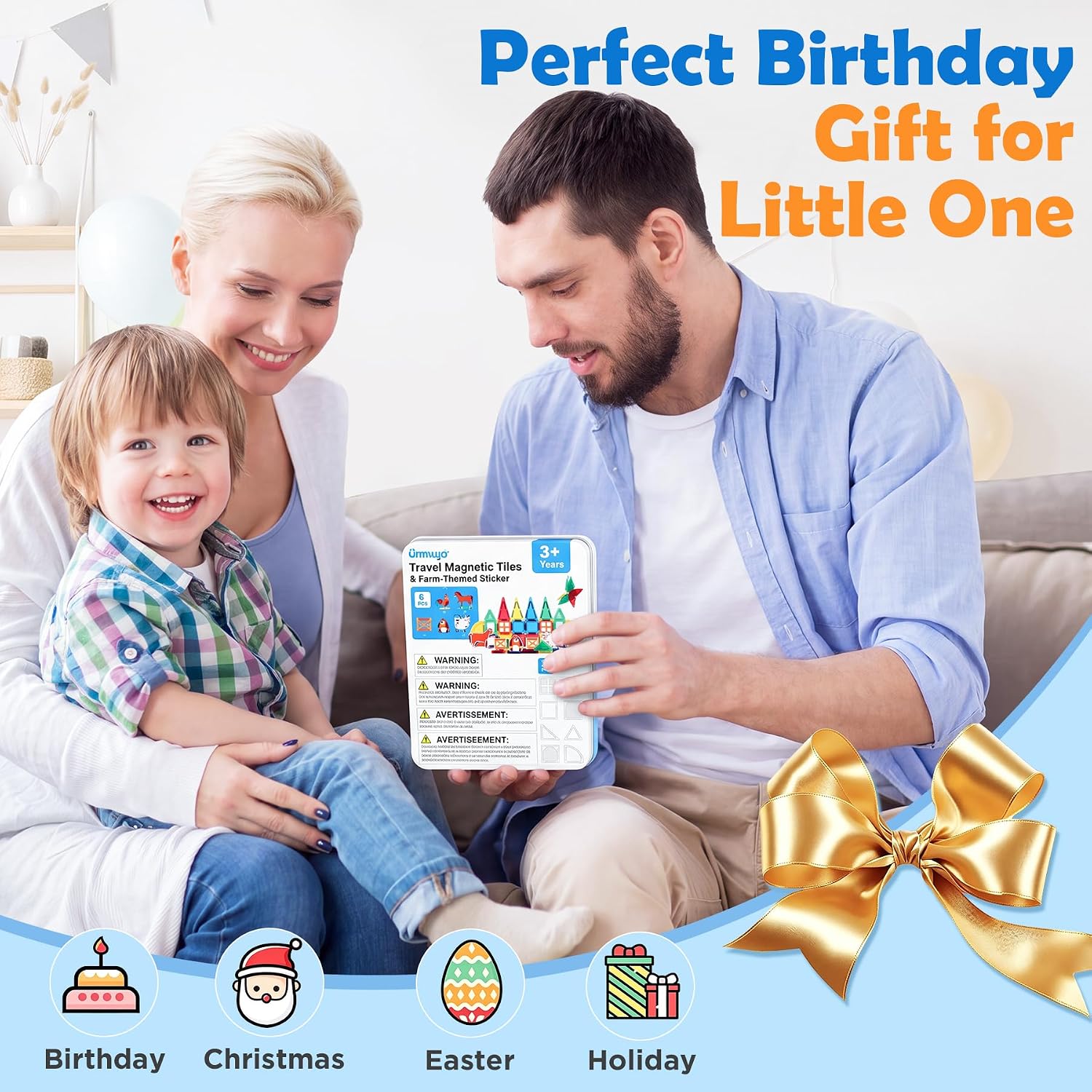 Detalle 2 de URMYWO Magnetic Building Tiles, 36-Piece Set