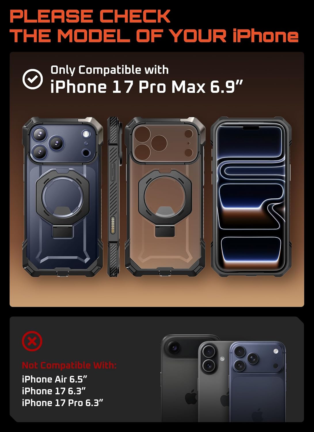 Thumbnail 1 de SUPCASE Unicorn Beetle Grip iPhone 17 Pro