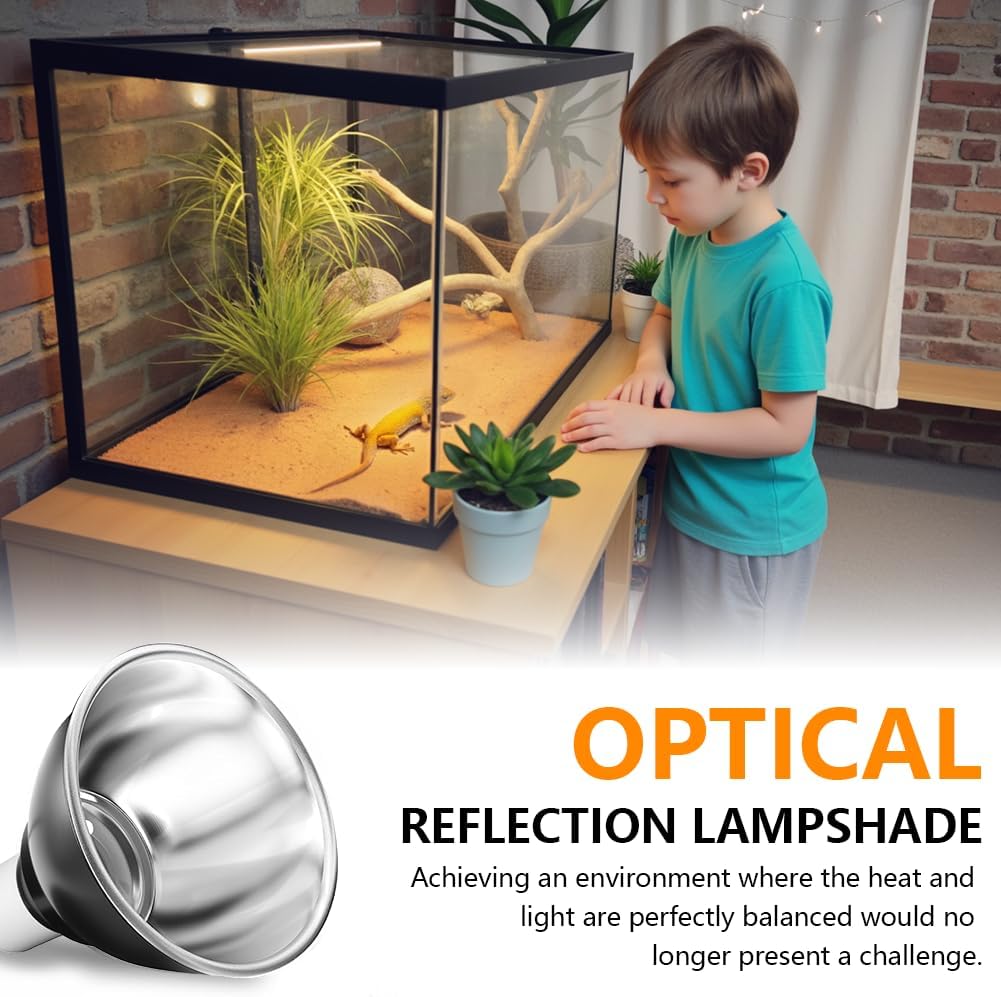 Thumbnail 6 de HOTUT Reptile Dome Terrarium: Aluminium Reflektorlampe mit E27 Fassung und 360° Clip