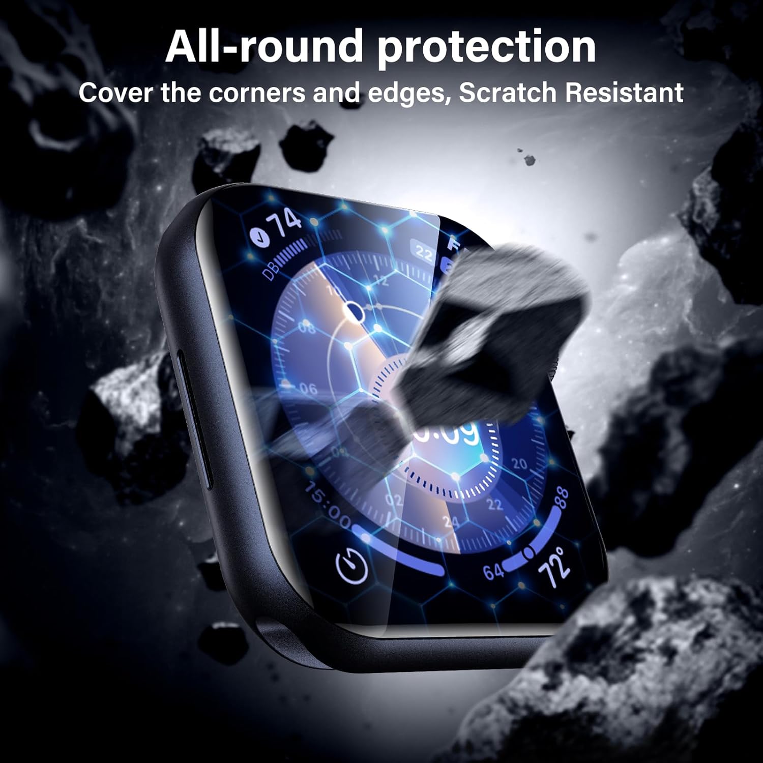 Thumbnail 2 de UniqueMe Apple Watch 45mm screen protector 2 pack